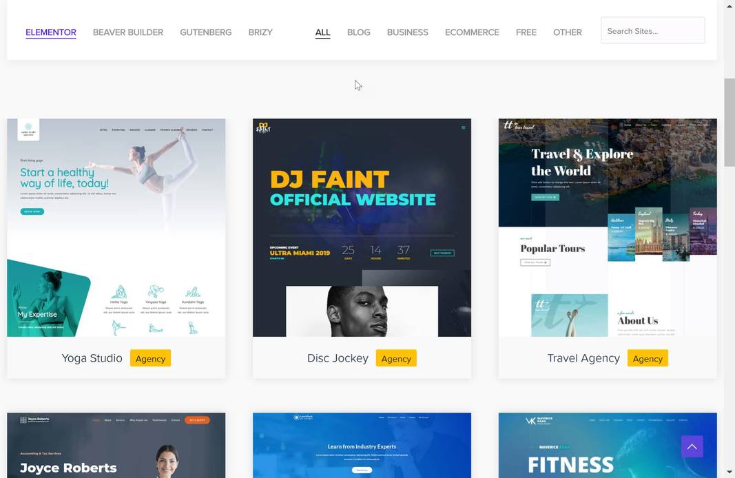 Besten WordPress Themes - Astra Demo Pages