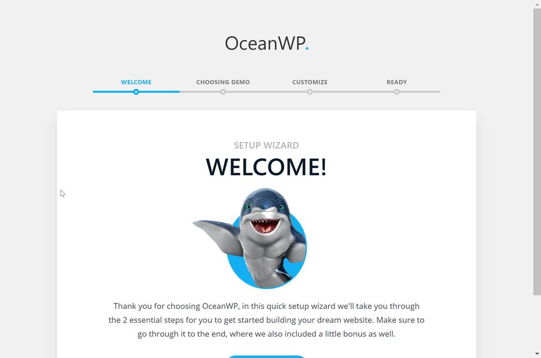 Besten WordPress Themes - OceanWP Wizard